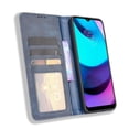 thumbnail image 4 of Compatible with Motorola Moto E20 Case Magnetic Closure Vintage Pattern PU Leather Wallet Cover with Card Slots-Blue, 4 of 5