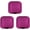 Red, variant on Set of 3 Contemporary Square Clamshell Compact Mirrors With Reflective Finish (Purple)