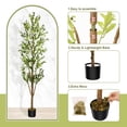 thumbnail image 5 of 6ft Artificial Olive Tree, 6 Feet Tall Faux Olive Tree, Potted Fake Plants with Realistic Branches and Lush Leaves for Home Indoor Decor, 5 of 8