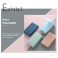 thumbnail image 3 of OFFIGAM 2Pcs Assorted Color Mask Storage Holder Plastic Box with Cover for Convenient Carrying, 3 of 8