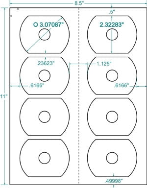 CheckOutStore Compulabel 312682 Business Card CD Labels (100 White Sheets 800 CD Labels ...