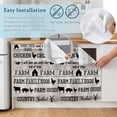 thumbnail image 5 of Farmhouse Cabinet Curtains for Kitchen 35"W x 35"L, Country Barn Animal Cow Pig Chicken Brown Wood Grain Laundry Sink Cabinets Magic Tape Short Curtain Privacy Panel for Bathroom Vanity Cabinets, 5 of 9
