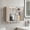 White, variant on YIMWNYI Bathroom Wall Mounted Storage Cabinet with Doubles Doors and Pegboard, Multifunctional Organizer, Waterproof Plastic, Space Saving Solution, Ideal for Bathroom, Kitchen, Vanity, Garage