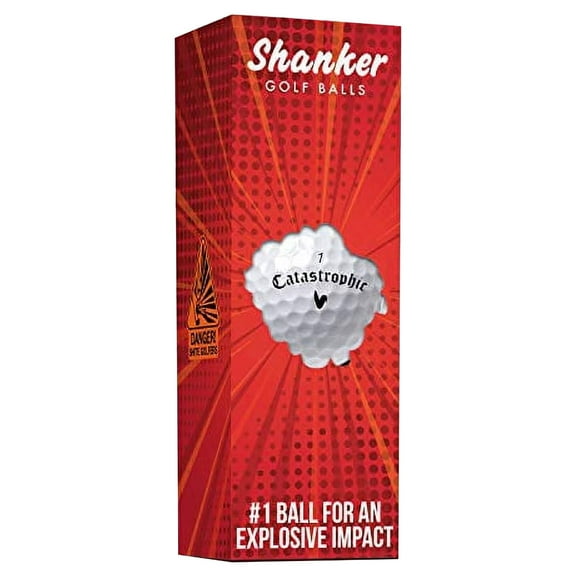 Shanker Golf Exploding Balls - Prank Balls That Explode on Impact - Funny Joke for Golfers (Sleeve of 3, Novelty)