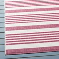 thumbnail image 4 of SAFAVIEH Courtyard Patrice Striped Indoor/Outdoor Area Rug, Ivory/Red, 5'3" x 7'7", 4 of 7