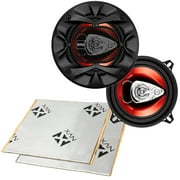 Boss CH5530 5.25” 3-way Coaxial Car Speakers 450W Peak (225W RMS) + NVX SDSK2 Sound Damping