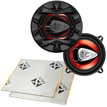 Boss CH5530 5.25” 3-way Coaxial Car Speakers 450W Peak (225W RMS) + NVX SDSK2 Sound Damping