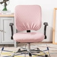 thumbnail image 2 of 1 Set Chair Cover Simple Style Anti-slip Durable Soft Elastic  Dustproof Split Design Office Computer Armchair Slipcover for Hotel, 2 of 8