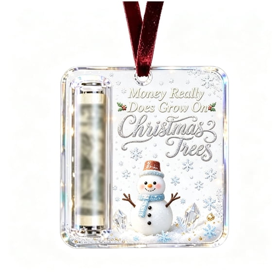 Christmas Tree Novel Style Money Holder Ornament Fun Cash Gift Pendant Random Cord