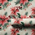 thumbnail image 5 of Vintage Watercolor Poinsettia, Holly, and Pine Berry Christmas Wrapping Paper, 5 of 7