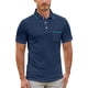 thumbnail image 1 of Camisa de manga corta entallada para hombre: con cuello, poliéster, primavera/verano, pantalones/pantalones cortos a juego, tallas S-XXL (busto 104-123 cm), 1 of 5