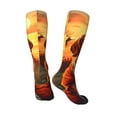 thumbnail image 5 of Lsque Sunset Meditating Dog Printed Crew Socks Men's Women's LightWeight Thin Casual Calf Socks ,Knee High Socks,Cotton Socks, 5 of 9