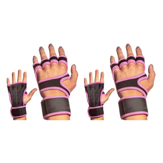 maskred 2pack/lot Stay Comfortable And Secure With Durable Weight Lifting Gloves Pink M 2Set
