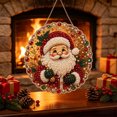 thumbnail image 2 of Leutsin Christmas Pearl Diamond Art Hanging Ornament Kit, Santa Claus Acrylic Round Board with Lace Edge DIY Diamond Painting Suncatcher Set, Handmade Holiday Hanging Decor Gift for Window Wall, 2 of 6