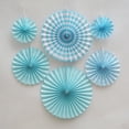thumbnail image 1 of PENGXIANG Blue Paper Fan Flower Set Easy To Assemble and Reuse Ornament for Wedding Graduation Events, 1 of 4
