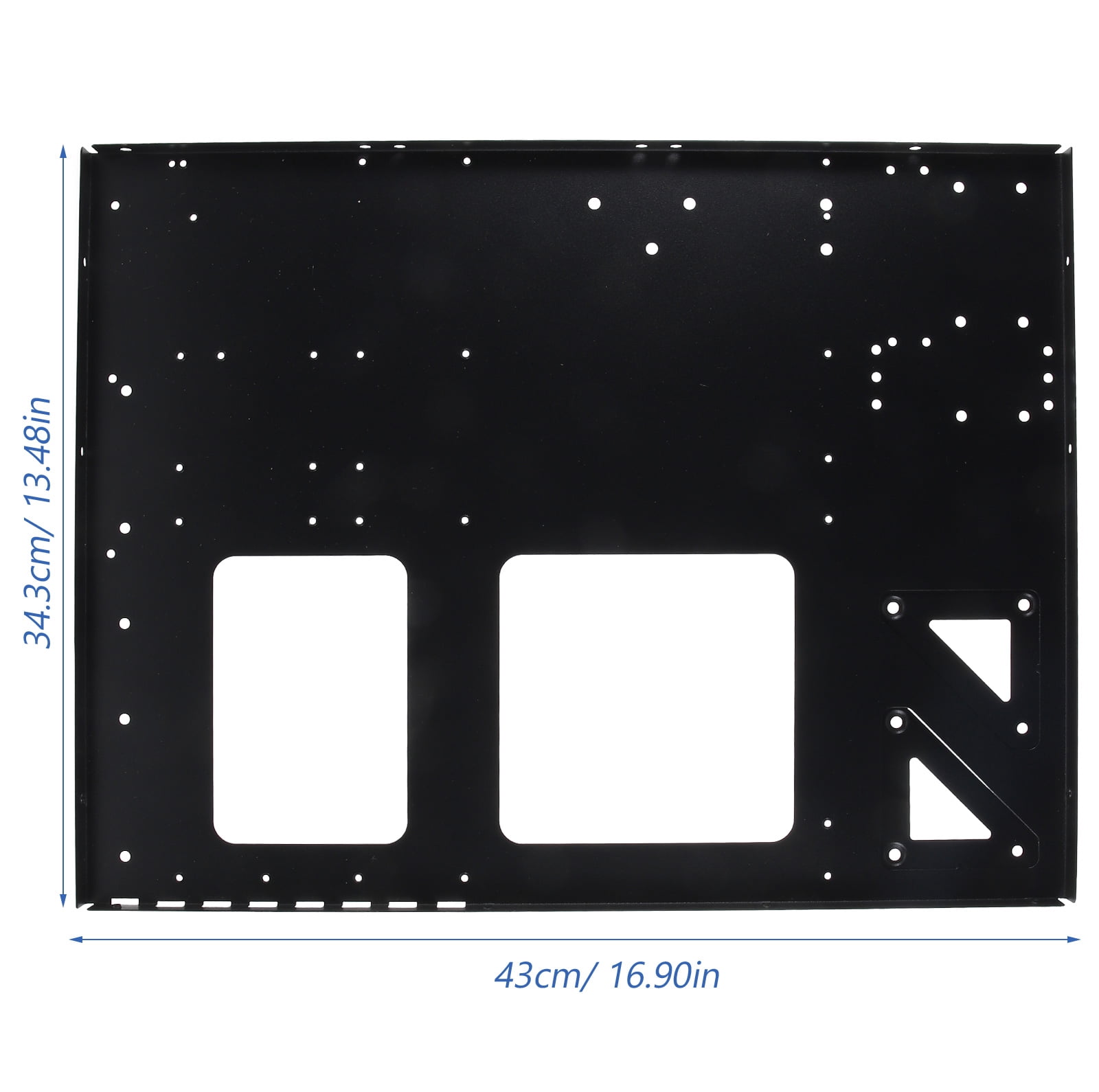OUNONA Black Steel Computer Motherboard Frame with Enhanced Cooling and Easy Installation for PC Builds and Upgrades