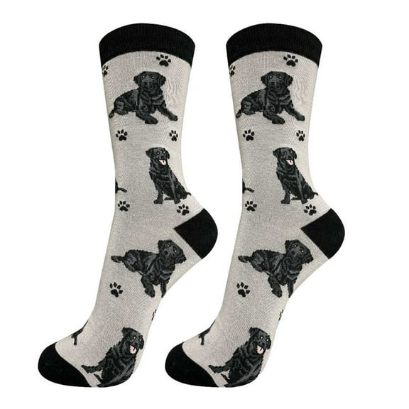 Happy Tails Black Labrador Dog Lover Colored Socks - One Size Fits Most