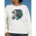 thumbnail image 2 of Abstract Girl Face Design Sweatshirt Women -Image by Shutterstock, Female 3X-Large, 2 of 4