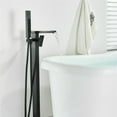 thumbnail image 4 of Zovajonia Matte Black Bathtub Faucet Floor Mounted Waterfall Free Standing Tub Filler W/Sprayer, 4 of 11