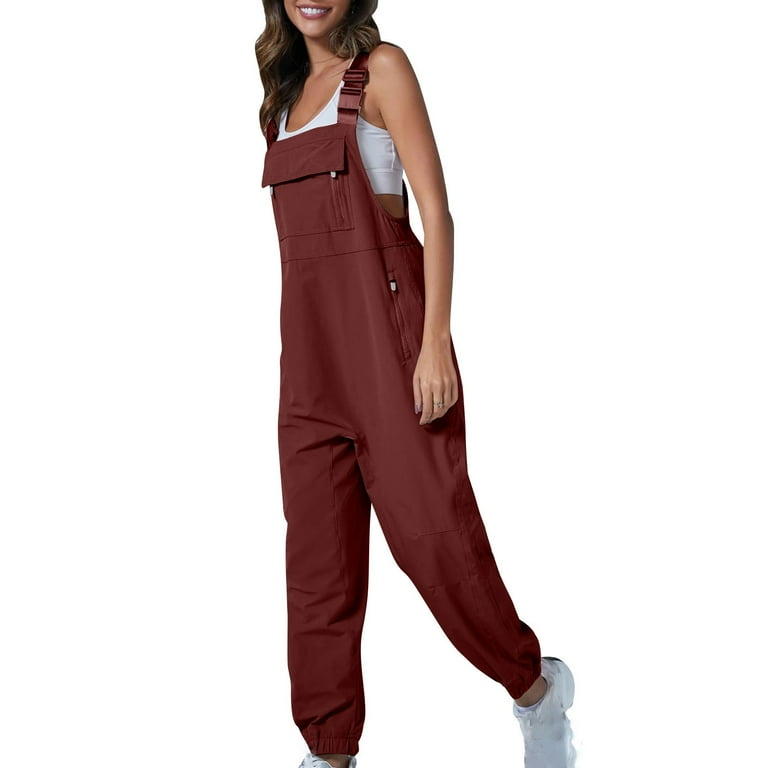 SBYOJLPB Jumpsuits for Women Women's Solid Color Work Overalls