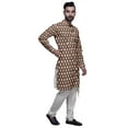 thumbnail image 2 of Atasi Party Wear Kurta Pajama For Men Mandarin Collar Ethnic Printed Kurta Set, 2 of 3