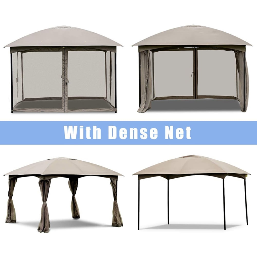 Aimee Lii 11.5 x 11.5 Feet Fully Enclosed Outdoor Gazebo with Removable 4 Walls, Backyard Canopy Gazebo for Party Wedding BBQ Events Aimee Lii 11.5 x 11.5 Feet Fully Enclosed Outdoor Gazebo with Removable 4 Walls, Backyard Canopy Gazebo for Party Wedding BBQ Events