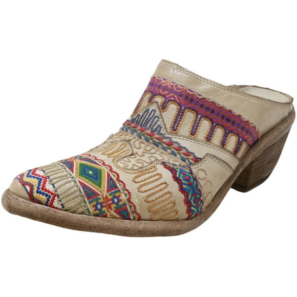 Fauzian Jeunesse Vintage Women's Iginis Super Saddle Leather Clogs - 8.5 M