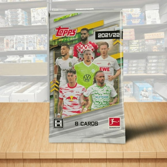 2021-22 Topps Bundesliga Pack Scellé de Passe-Temps de Football - 8 Cartes par Pack