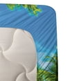 thumbnail image 4 of Ambesonne Ocean Fitted & Top Sheet Set with Sham, Beach Sea Exotic Palms, Blue Green Cream, 4 of 5