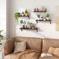 thumbnail image 5 of 1 Uds estantes flotantes, estantes de madera rústica, 1 juego de estante montado en la pared para decoración de baño, dormitorio, sala de estar y plantas 11,4*6,1 pulgadas, 5 of 5