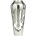 thumbnail image 6 of DecMode 19" Abstract Drip Silver Aluminum Metal Vase with Melting Designed Body, 6 of 13