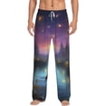 thumbnail image 2 of Lsque Magical Bees Twilight River Print Men's Pajama Pants, Lounge Pant - Comfortable Home Wear,Elastic Waistband, Stylish Design-XX-Large, 2 of 9