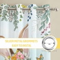 thumbnail image 6 of Easter Bunny Kitchen Curtains Window Panels, Colorful Easter Eggs Eucalyptus Teal Ombre Insulated Window Treatment Curtain, Grommet Curtains for Bedroom/Living Room/Bathroom, 2 Piece 42"Wx45"L, 6 of 8