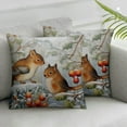 thumbnail image 2 of Nawypu  Christmas Pillow Cover Throw Pillow Case Christmas Decorations Xmas Decoraciones Winter Squirrel Bird Home Decor for Sofa Livingroom Couch 2pc, 2 of 6