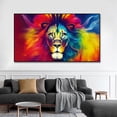 thumbnail image 3 of Pósteres de animales de leopardo y león de gran tamaño, elefante africano, tigre, cuadro de pared, pintura en lienzo de una pieza, decoración del hogar sin marco, 3 of 5