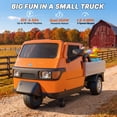 thumbnail image 3 of Electric Ride on Cars for Kids, 12V Licensed PIAGGIO Powered Ride on Toy with Parent Remote Control, Electric Car for Kids Ages 3-6 w/Music Player/LED Light/Safety Belt, Orange, 3 of 11
