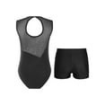 thumbnail image 2 of YiZYiF Girls Gymnastics Wear 2 Piece Sets Sleeveless Ballet Leotard and Shorts for Training Dance Hot Pink&Black 16, 2 of 7