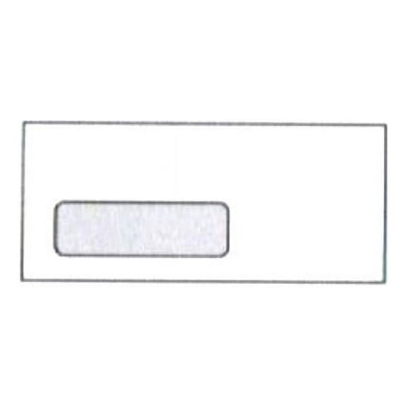 No. 10 White C Window Envelopes, 4-1/8" x 9-1/2", President® 24-lb White Wove with Vellum Finish, SFI Certified - Box of 500 Envelopes