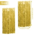 thumbnail image 2 of Gold Fringe Curtain Foil Backdrop Curtain 1PCS 3.3x8.2Ft Party Streamers Metallic Tinsel for Birthday Wedding Engagement Baby Shower Bachelorette Christmas Holiday Celebration Party Decorations, 2 of 8