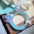 thumbnail image 2 of Tianyeda 2Pcs shining Flower Charging Cable Protectors with 1pc Spiral Protective Rope, 2 of 5