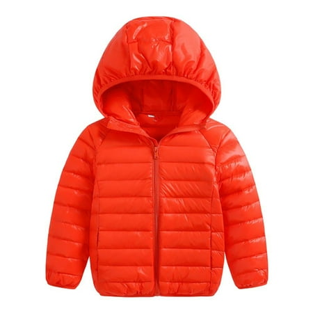 

Eleanos Winter Coats for Kids with Hoods 3-9Y Light Puffer Jacket for Baby Boys Girls Toddler Packable Full-zip Puffer Hooded Puffer Jacket Downultra Light Weight Short Coat