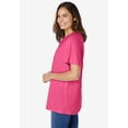 thumbnail image 3 of Woman Within Plus Size Eyelet Henley Tee, 3 of 6