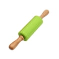 thumbnail image 2 of Mini Silicone Rolling Pin for Kids,Non-stick Surface Wood Handle,9 Inch 2 Pack Green, 2 of 2