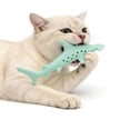 thumbnail image 4 of Silicone Cat Chew Toy Fish Shape with Catnip Compartment Soft Teething Dental Play for Indoor Cats, 4 of 7