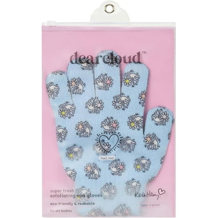 dearcloud x Keith Haring Exfoliating Spa Gloves - Gentle Loofah Gloves for Radiant Skin (Super Fresh)