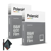 2-Pack Polaroid Black & White Film for 600 (8 Photos) (6003) with 6Ave Cleaning Kit