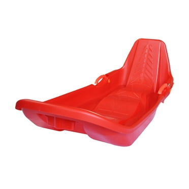 Lipstore Winter Snow Sled Sand Slider with Rope Handles Sledge Grass Sliding Board Sturdy Red