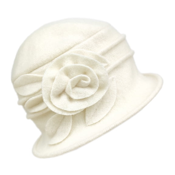 Vintage Hats For Women: Woolen Vintage Bowler Hat - Winter Warm Cloche Style Beret Cap For Formal Occasions Birthday Wedding
