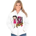 thumbnail image 3 of Betty Boop Cancer Picked Wrong Diva Zip Hoodie Sweatshirt Women Brisco Brands X, 3 of 4