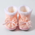 thumbnail image 5 of CAICJ98 Baby Boy Girl Boots Newborn Shoes Winter Snow Bowknot Anti-Slip Soft Sole Warm Prewalker Baby Boy Girl Winter Shoes Pink,3(Infant), 5 of 7